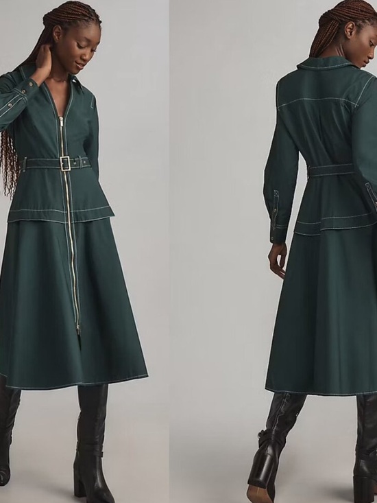Anthropologie Dresses & Skirts - Anthropologie Zip Front Midi Dress